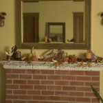 Livingroom Mantel with Autumn Decor