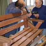 Putting on the last of the back slats.